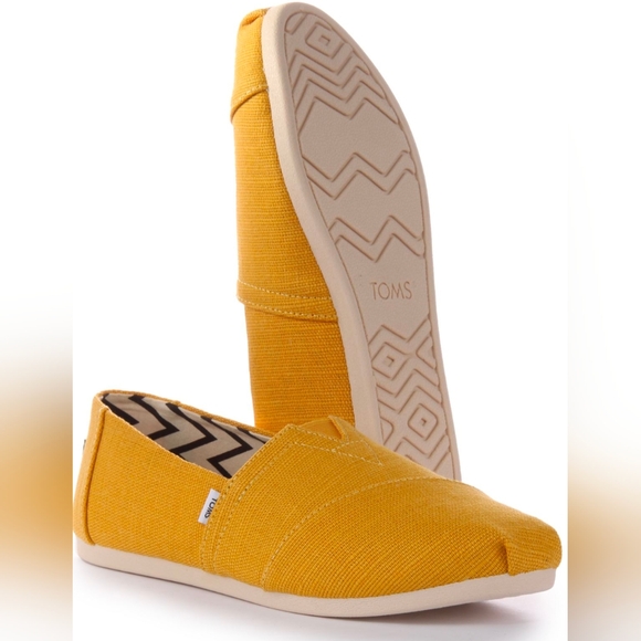 Toms Shoes - Toms Womens Alpargata Golden Yellow Heritage Canvas Size 7 MSRP $54.95